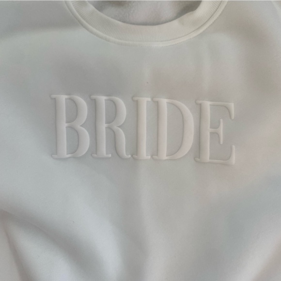 SHEIN White BRIDE Fleece-Lined Sweatshirt - Picture 2 of 6